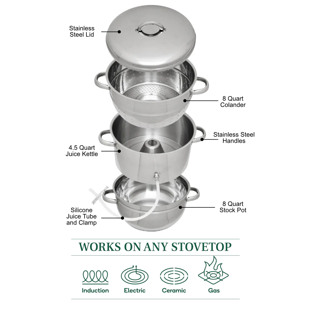 Nectar Stainless Steel Steam Juicer - Image 3